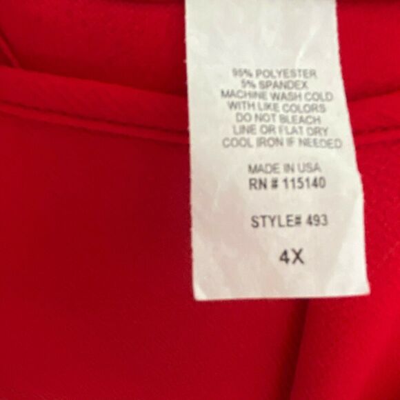 Ella Samani Ruffle Tier Maxi Dress Christmas Red Party Wedding Valentine sz 4X - Picture 8 of 9